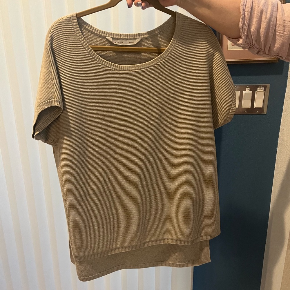 Striped Tan Women's Fall Sweater